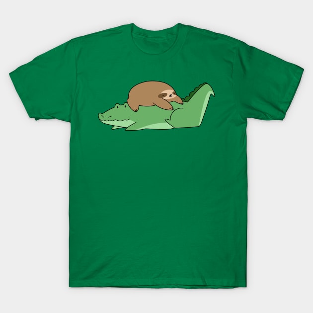 Sloth and Alligator T-Shirt by saradaboru